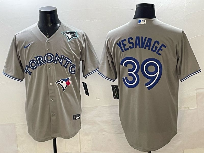 Men 2025 Nike Toronto Blue Jays #39 Yesavage Grey Game MLB Jersey 04->toronto blue jays->MLB Jersey